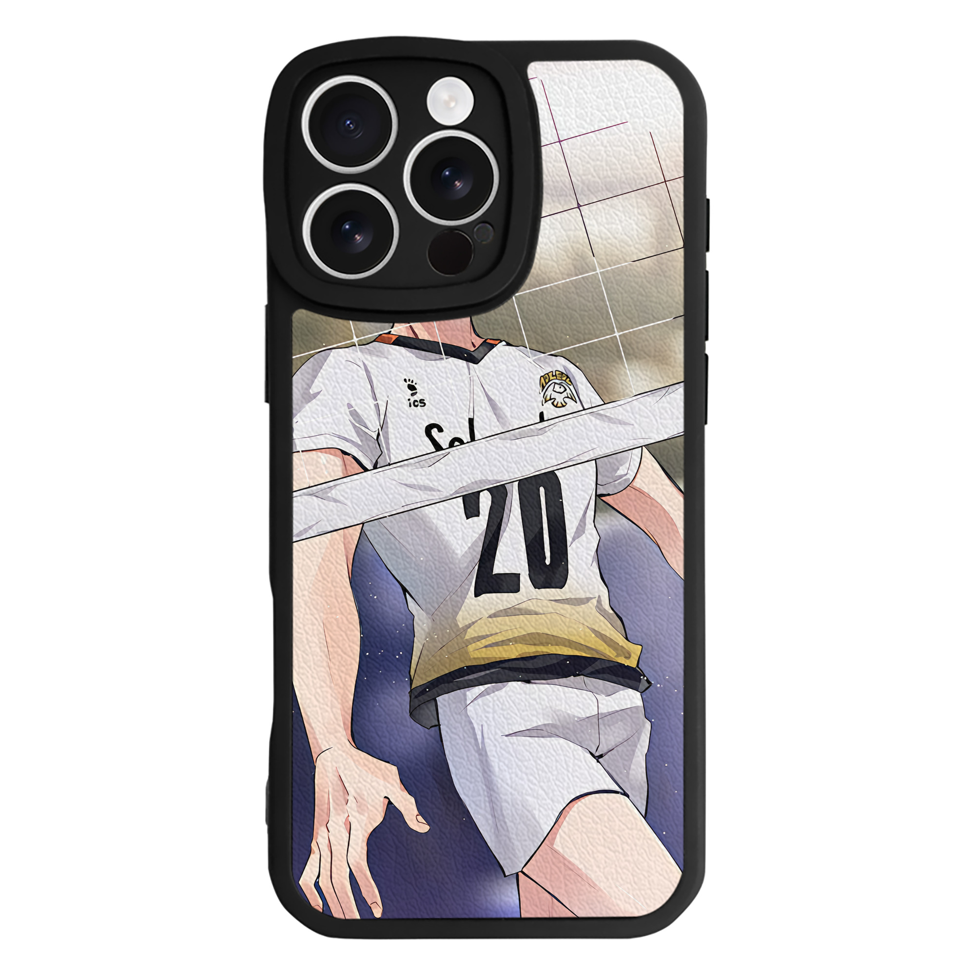 （画像用） ハイキュー!! Haikyu!! 【iPhone 16シリーズ対応】シリコンスマホケース（レザー調） 材質：シリコン